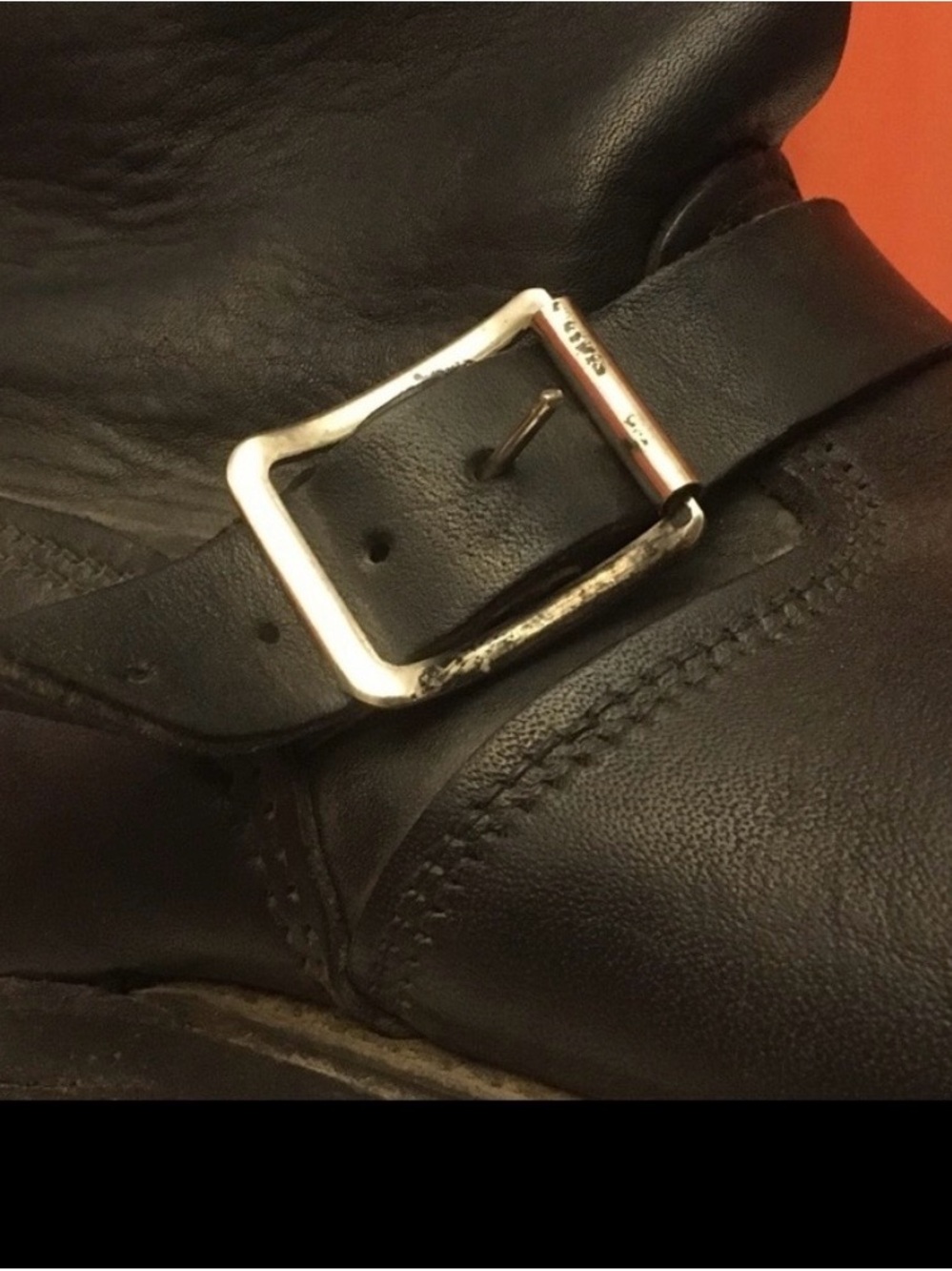 Vintage 90’s Carolina Classic Black Leather Moto Boots Women’s 7/Men’s 5 - Picture 5 of 8